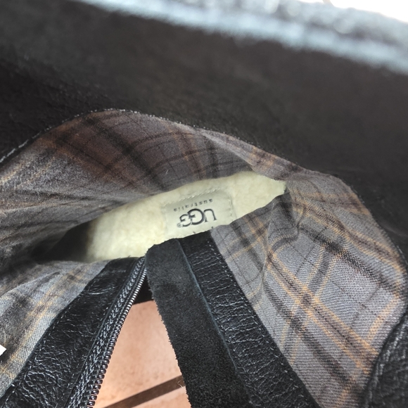 UGG Lou Moto Style Leather/Suede Boots- 7 - Picture 13 of 16